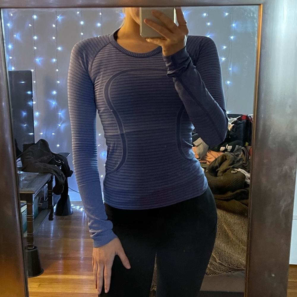 Lululemon Swiftly Tech Long Sleeve Purple Shirt